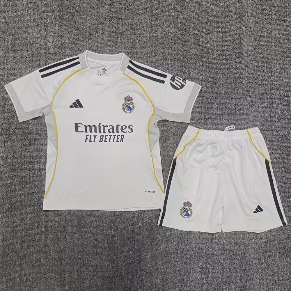 Real Madrid 25/26 Home Kids Kit Jersey
