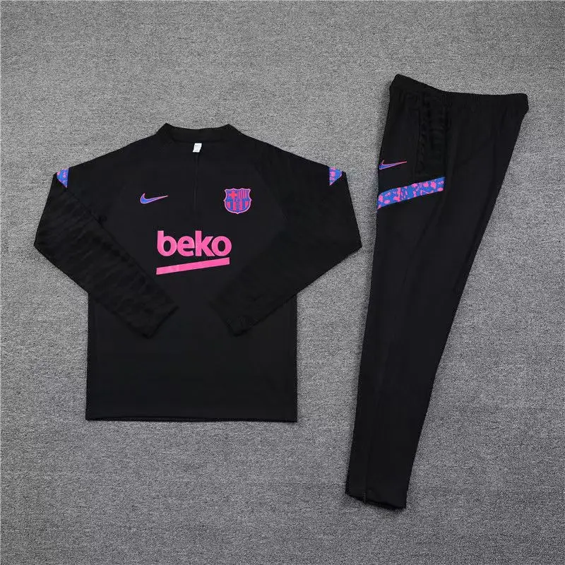 Barcelona Quarter Zip Black Tracksuit Kit 11